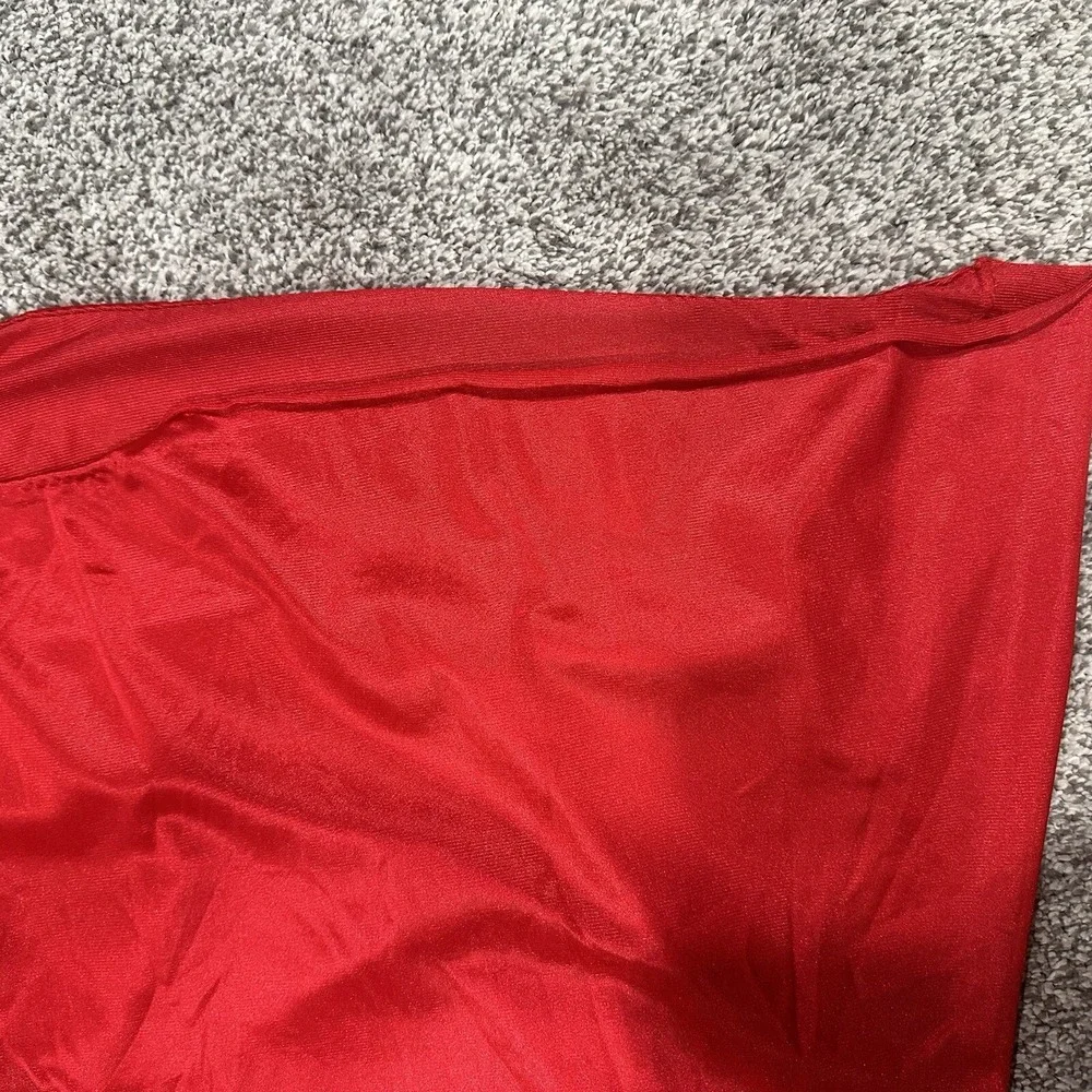 Vintage Cinema Etoile Red Lace and Satin Maxi Slip Nightgown‎ Size Small